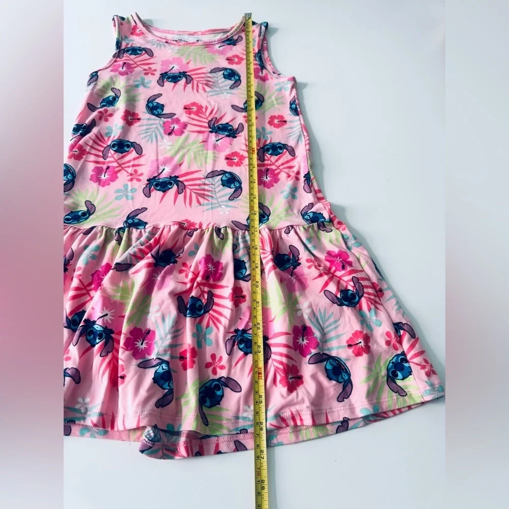 Disney Pink Stitch Floral Dress